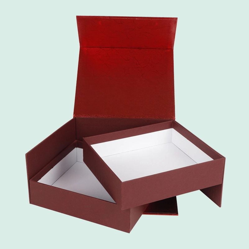 Customized special shape magnetic box red color gift box from IPACK factory 1