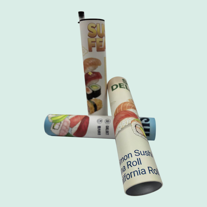 Custom Food-Grade Cylindrical Paper Boxes with Aluminum Foil Lining 5