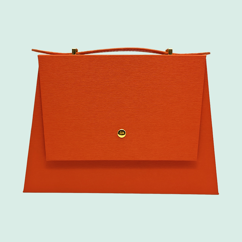 Caja plegable de regalo de lujo naranja, personalizada, con imanes de diferentes colores de IPACK 3