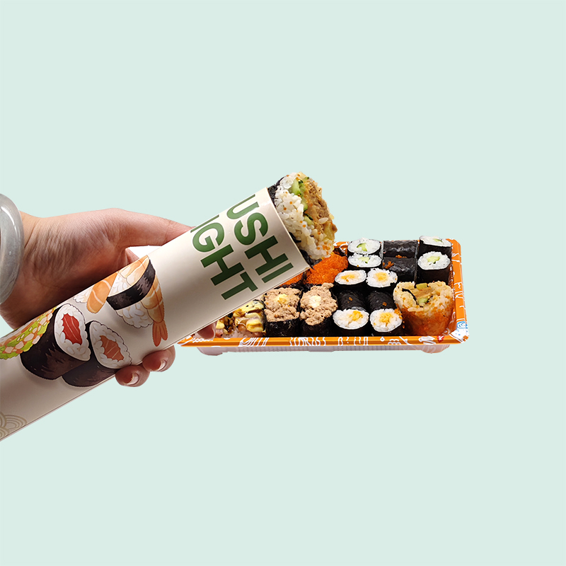 Tubo de sushi popular Push Pop, tubo de sushi personalizable para su negocio. 4