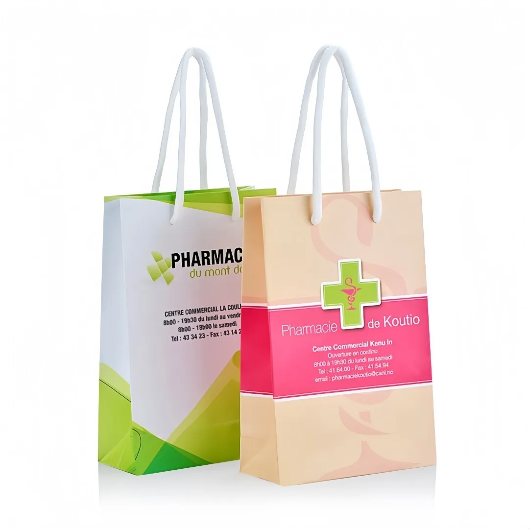 Recyclable Paper Shopping  Bag Customized Logo Waterproof and Durable 1