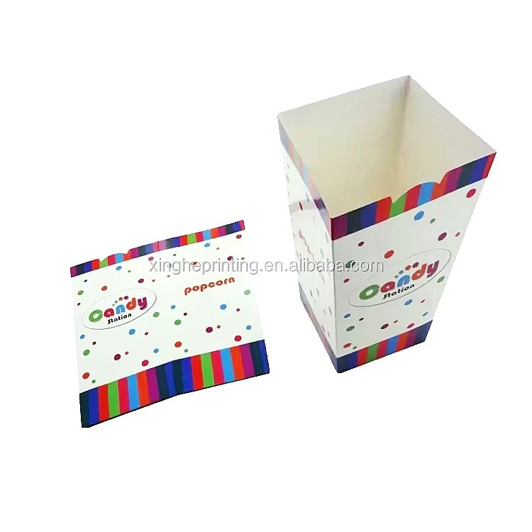 Boîtes en papier de nage de pop-corn en carton jetable personnalisé 1