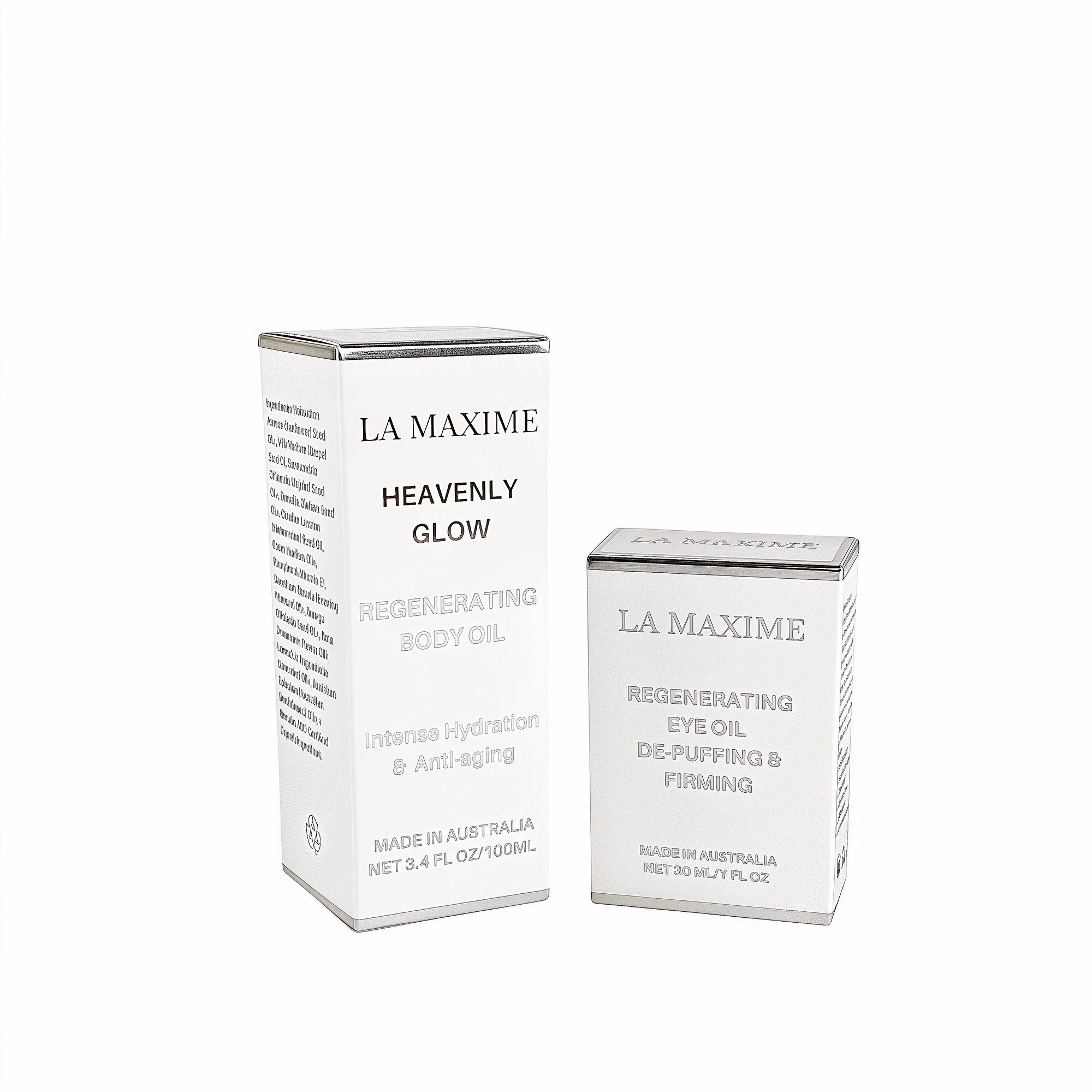 Luxurious silver foil packaging box for beauty and skincare products 1