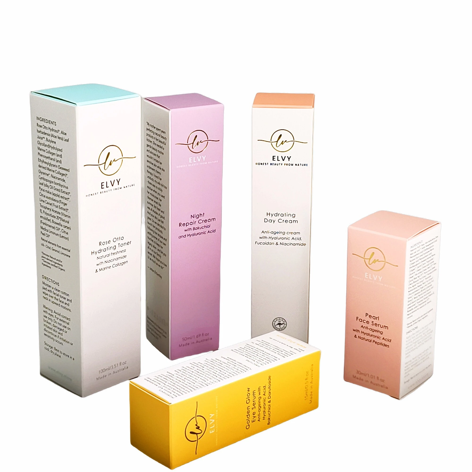 Custom-printed exquisite folding packaging boxes for cosmetics and skin care products 1