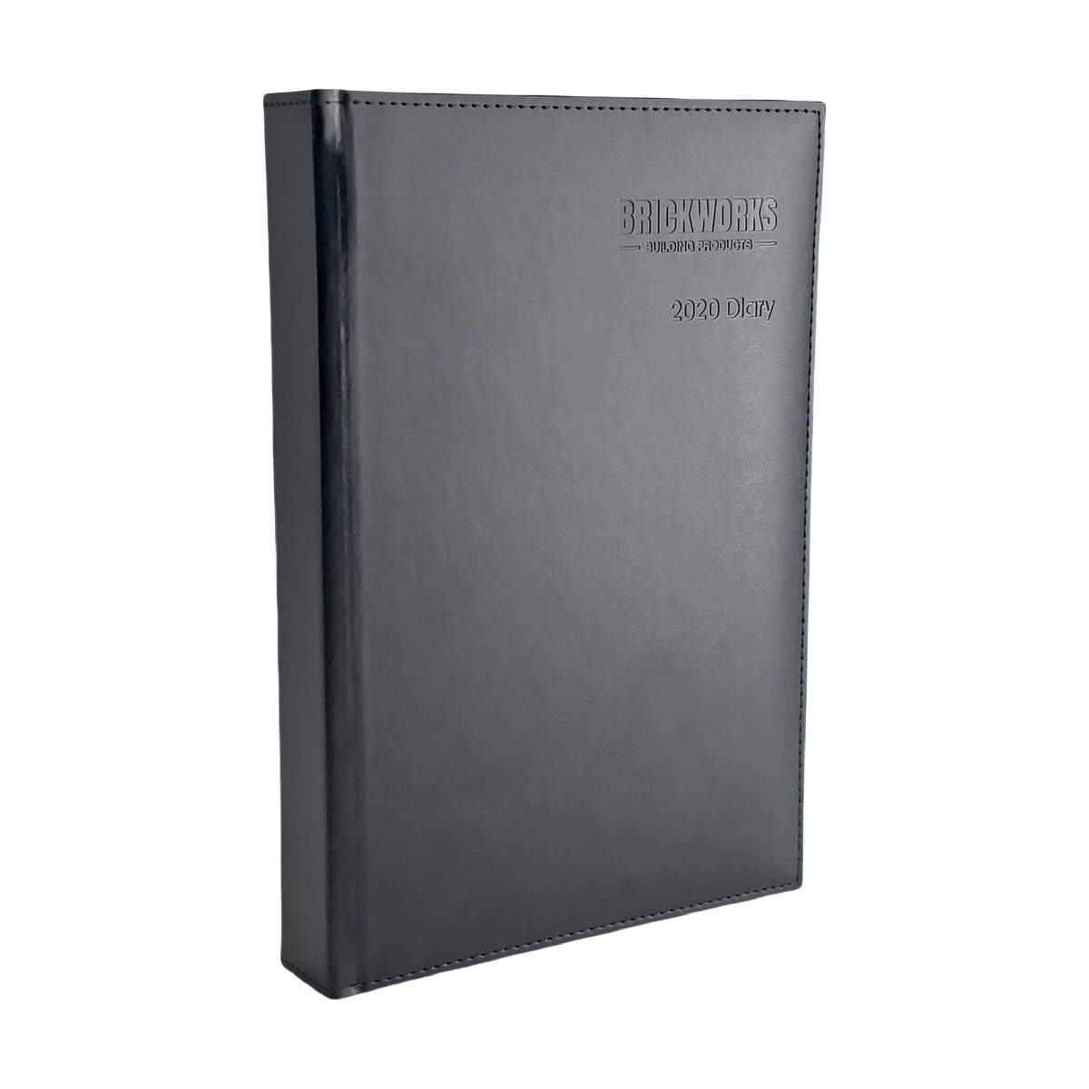 Customized logo black leather business notebook printing service 1