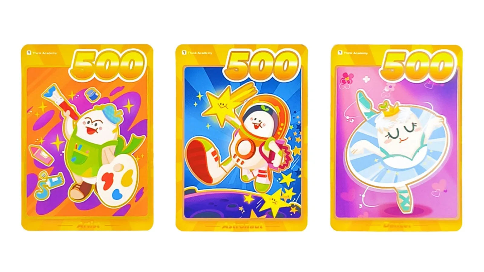 Wholesale Custom Matte Laminated Gold Foil Mini Cards For Children's Games And Learning Points Cards. 1