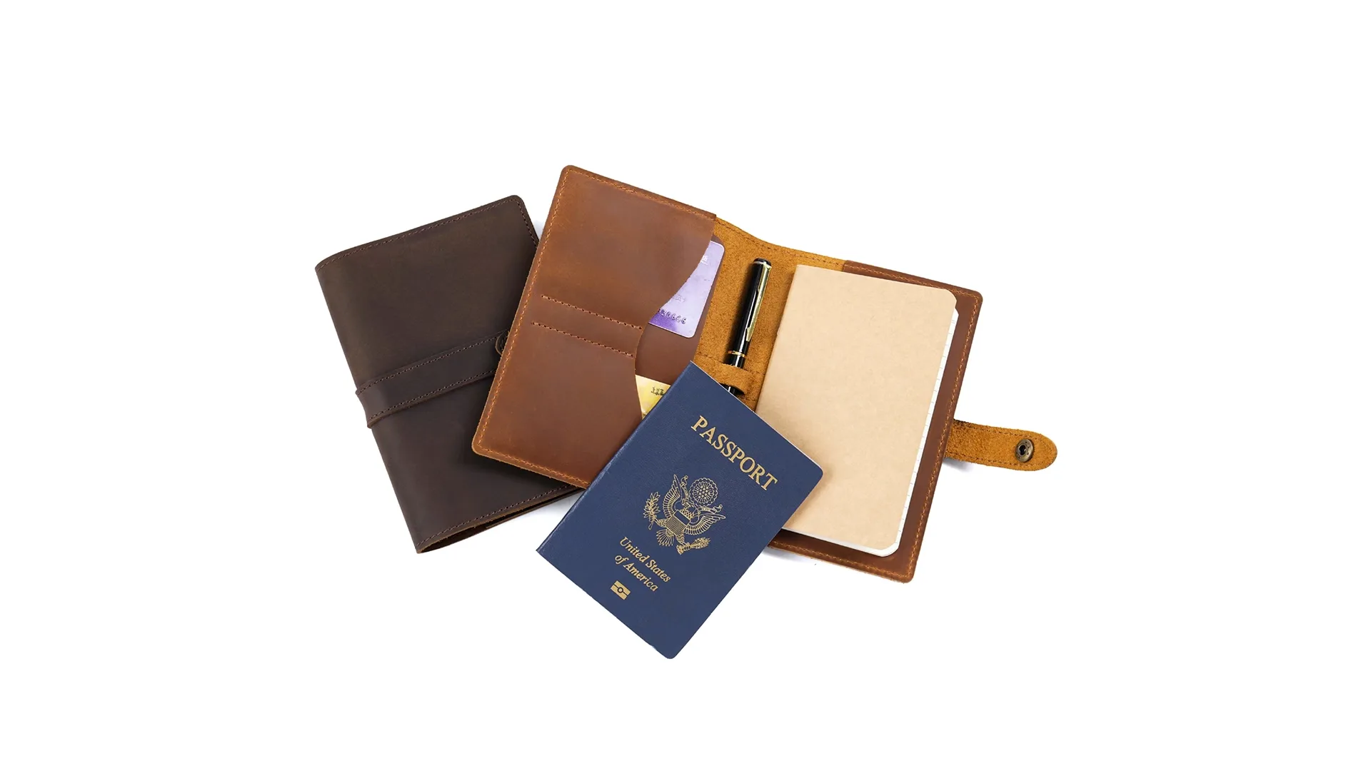 Genuine Leather Cover Notebook - Wholesale Custom Portable NotePad 1
