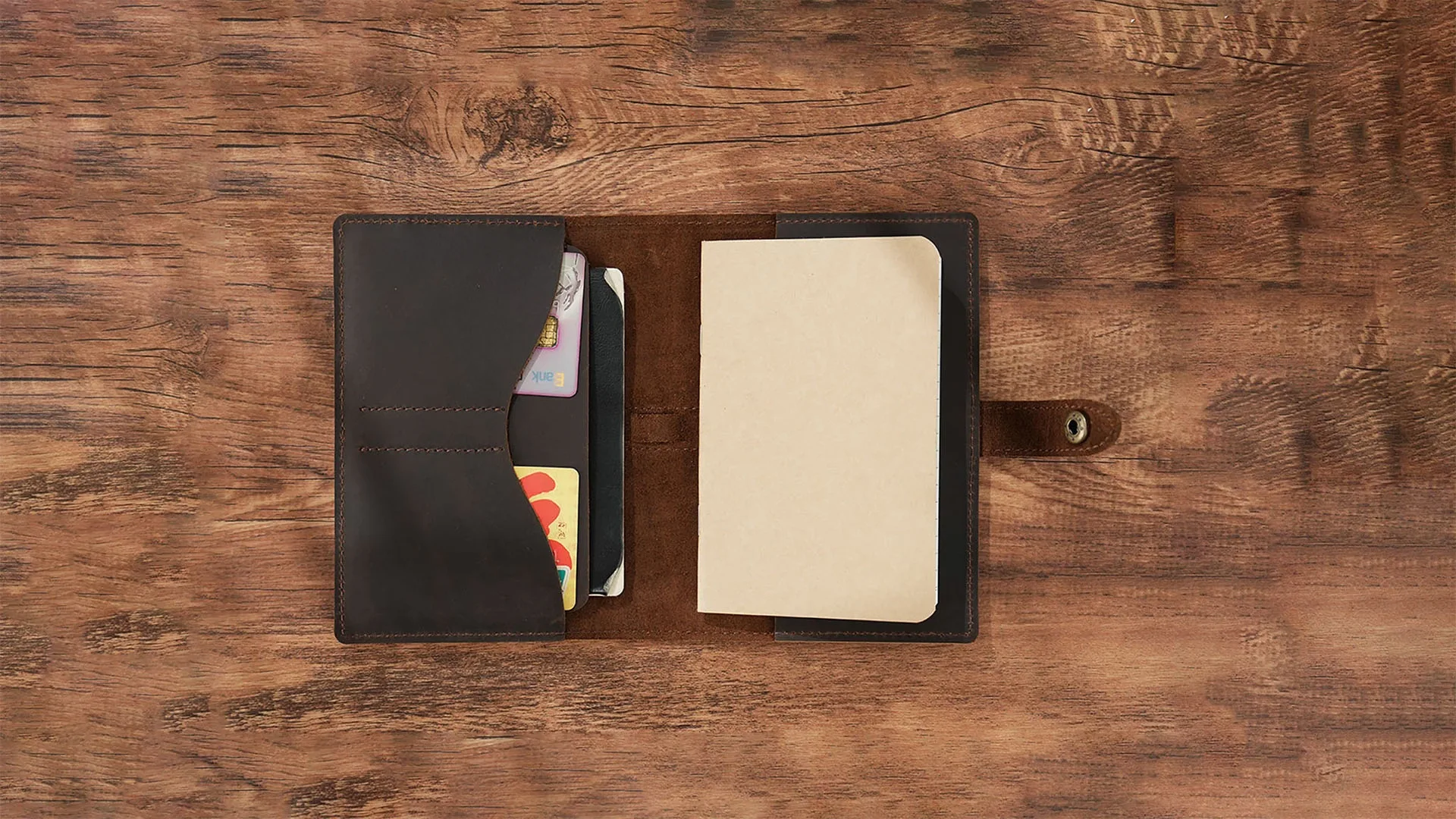 Genuine Leather Cover Notebook - Custom Genuine Leather Multi Functional item with Notebook Printing 1