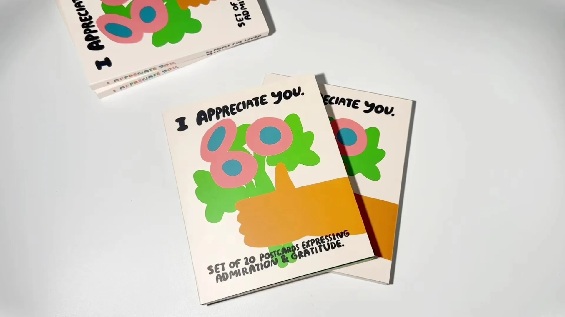 Set of 20 Postcards Coated Paper with Scratch Resistant Matt Lamination Left Side Glue Binding for Gift 1