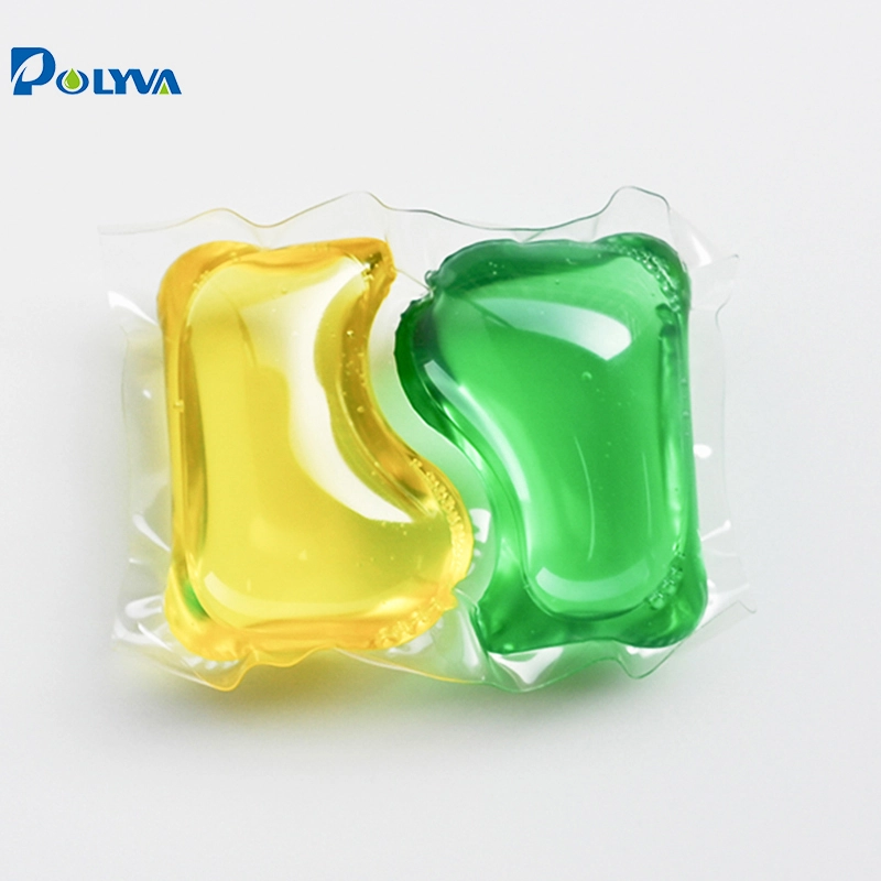 Double Chamber Water Soluble Laundry Pods Privated Laber Laundry Detergent Capsules OEM 1