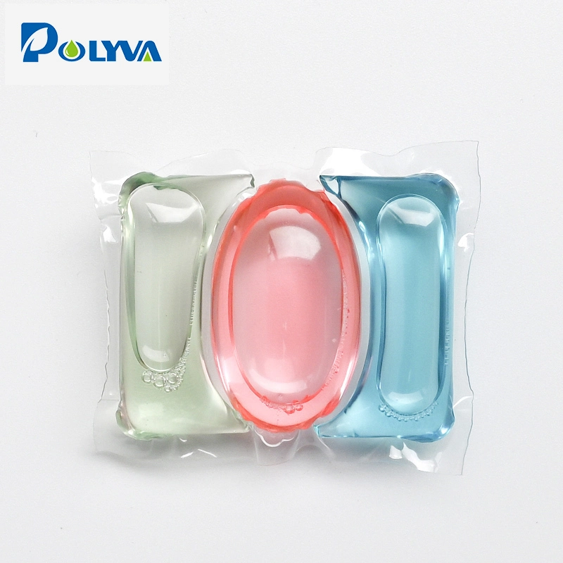 15g Polyva Eco Friendly Water-Soluble Packaging Three-in-one Laundry Pods wholesale 1