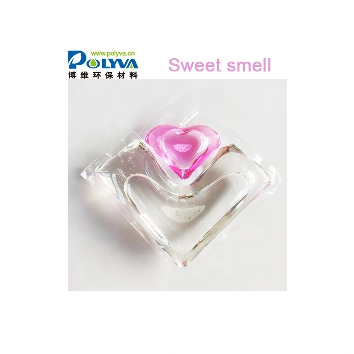 POLYVA OEM 15g Heart-shaped Various colours laundry capsule detergent for washing clothes 1