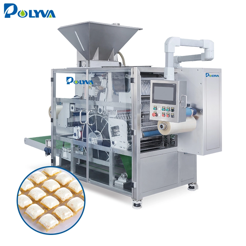 water soluble film laundry detergent pods form fill seal packing machine 1