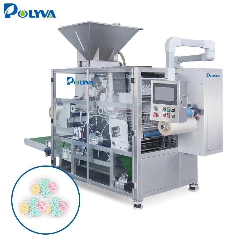 POLYVA high speed automatic 10-50g various shapes liquid powder laundry detergent pods packaging machine 1