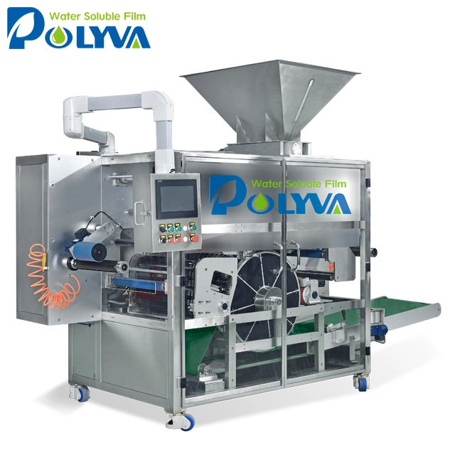 POLYVA biodegradable packing film cold water soluble pva film of laundry detergent washing powder packing machine 1