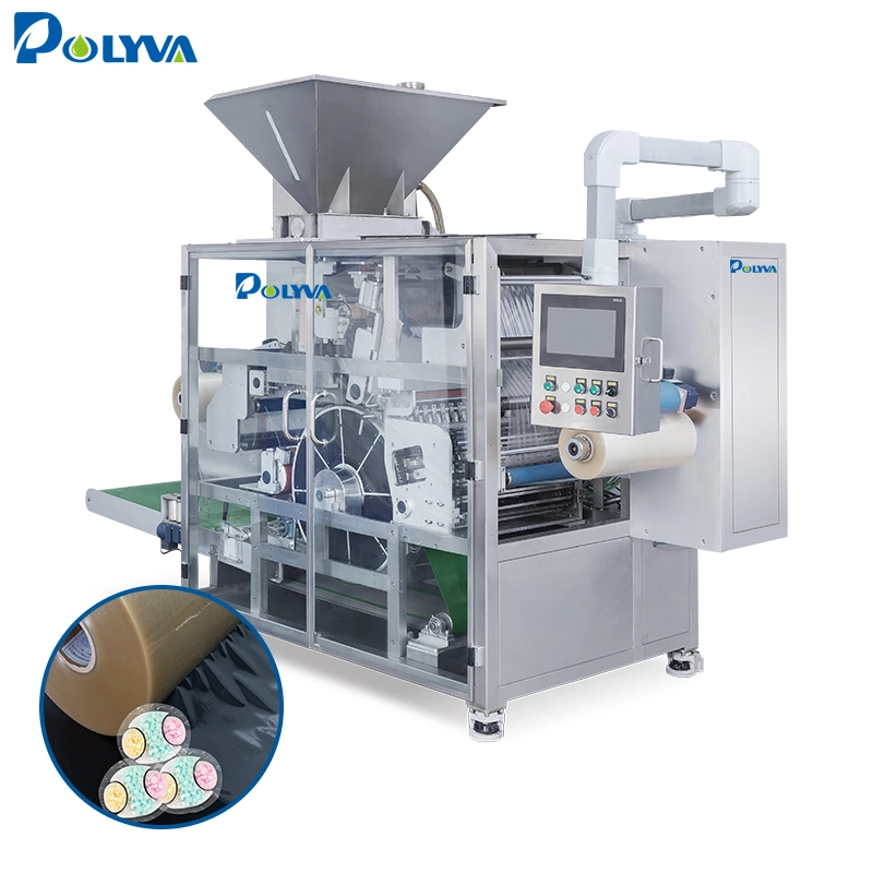 good price high capacity rotary drum type water soluble pva capsules laundry detergent pods packing machine dual chamber 1