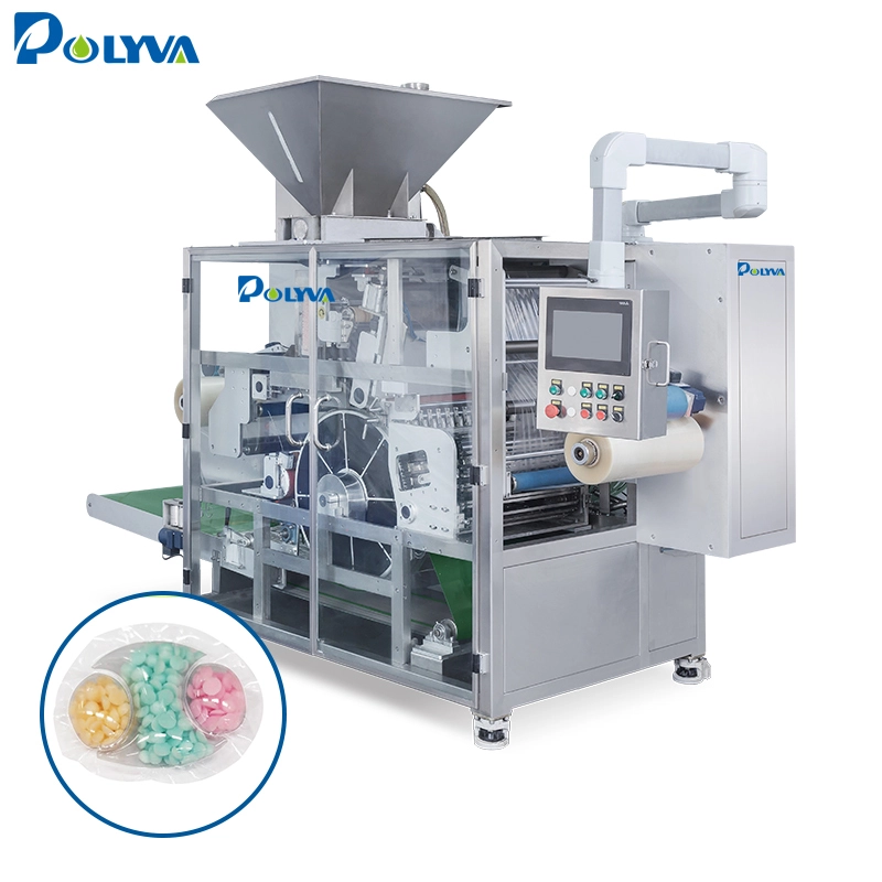 POLYVA PVA water soluble film laundry pods packaging machine with cleaner liquid/powder 1