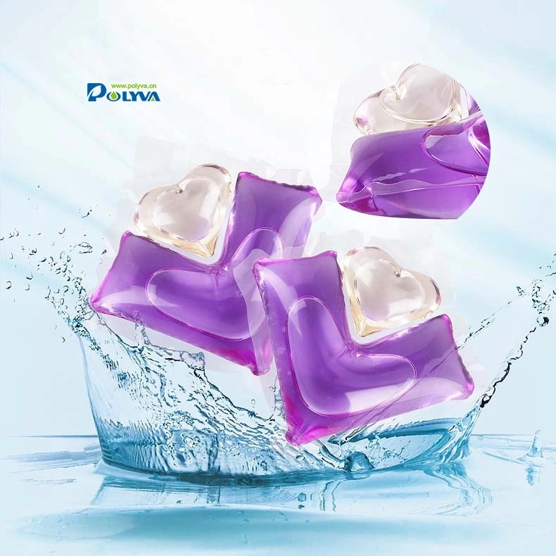 2 in 1 purple heart shape laundry detergent pods 1