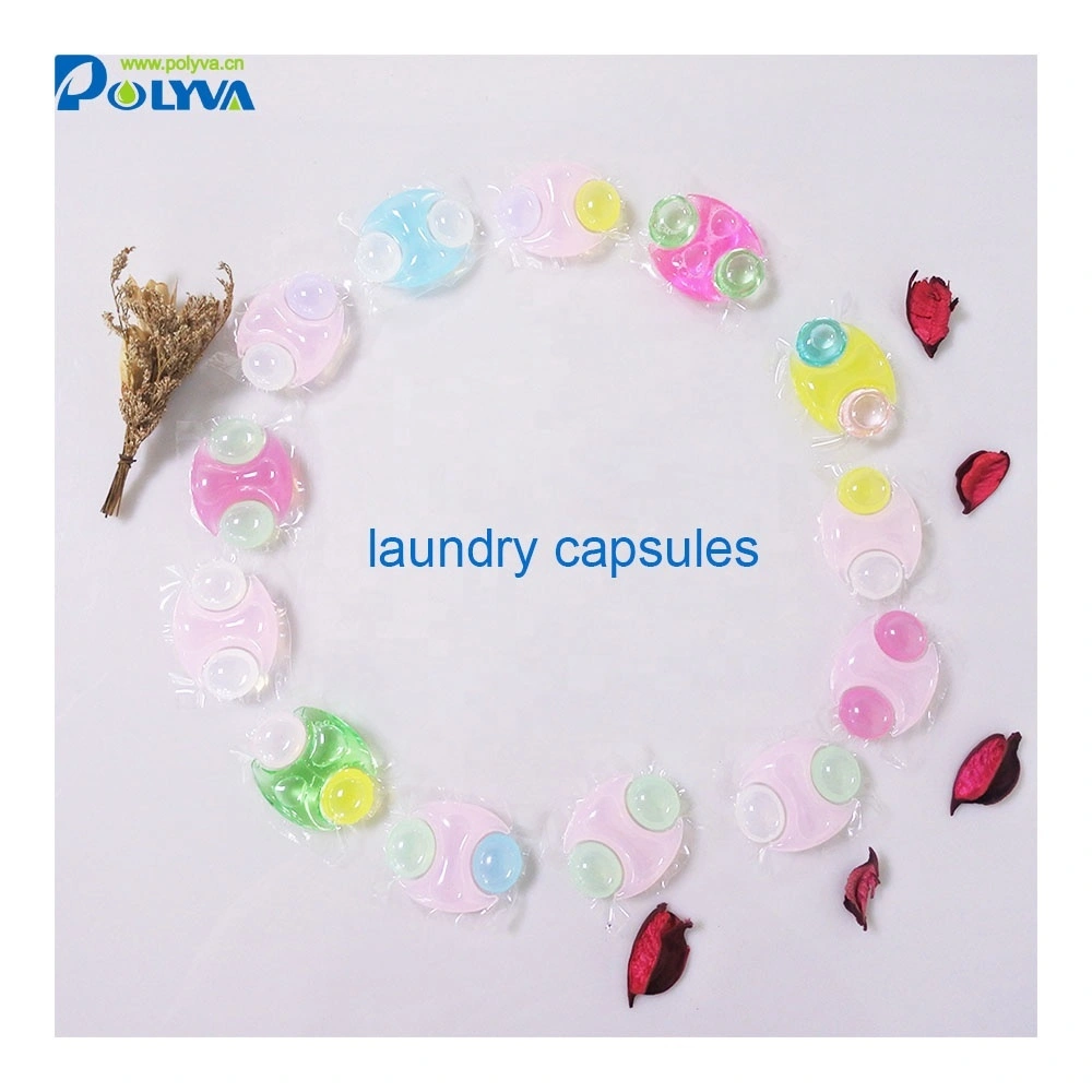 water soluble clean washing liquid detergent laundry pod wholesale laundry capsules 3in1 1
