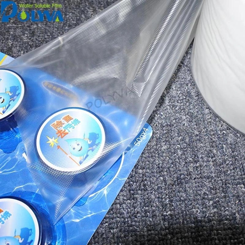 Biodegradable film Blue Bubble Flush Block Toilet Cleaner water soluble film 1
