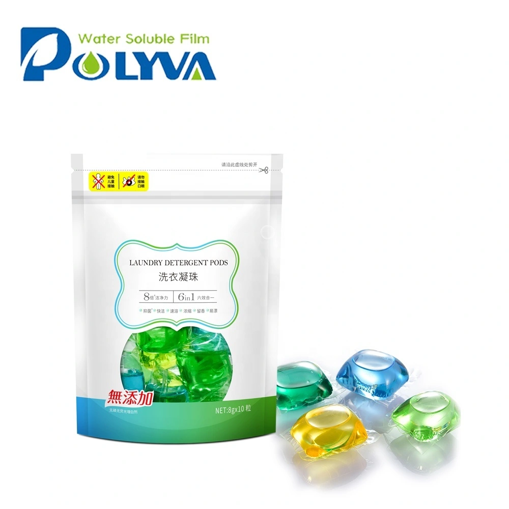 Polyva cleaning water-soluble laundry liquid pods 1