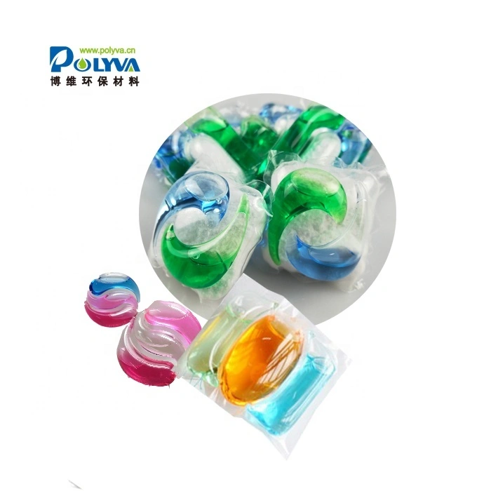 PVA material eco-friendly water soluble film laundry detergent capsule 3in1 1