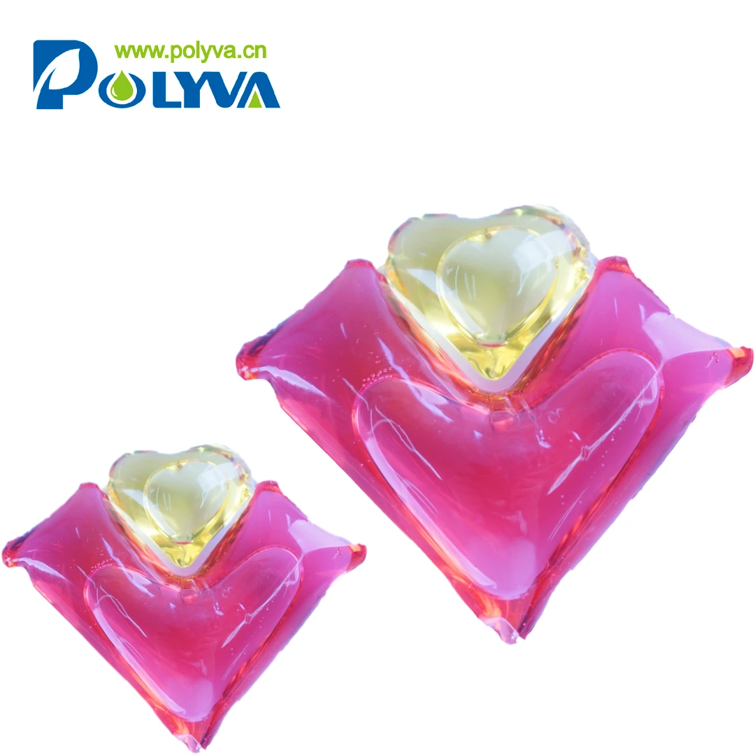 Polyva liquid color laundry detergent washing capsules soft liquid laundry detergent water soluble pods 1