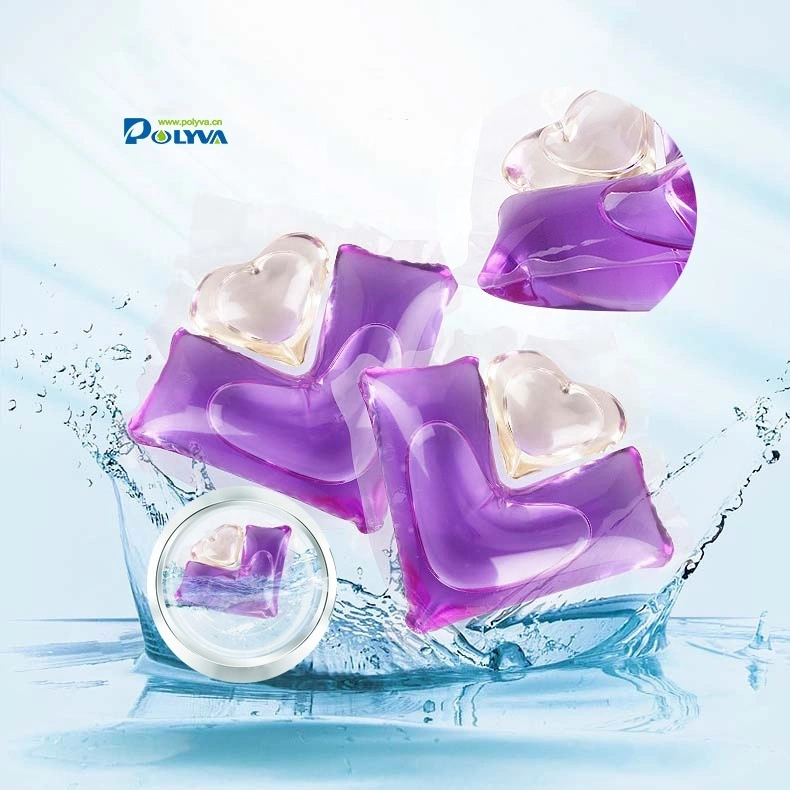 2 in 1 purple heart shape laundry detergent capsules 1