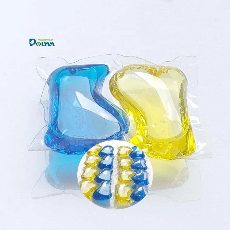 2 in 1 yellow and blue water soluble deeper clean laundry pods 1