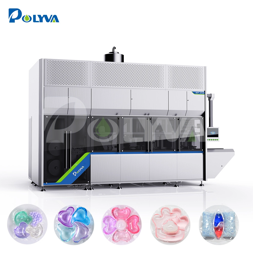 MP-350 high-speed flat packaging machine for dishwashing pods powder water soluble packing machine--Polyva 1