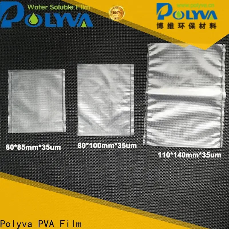 POLYVA eco-friendly dissolvable bags factory price for solid chemicals 1