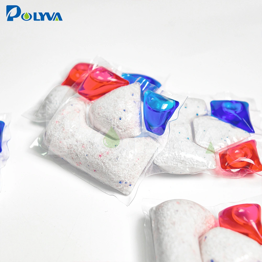 POLYVA 4 Chamber Dishwasher Pods (2 chamber powder&2 chamber liquid), Provide Professional OEM&ODM Service 1