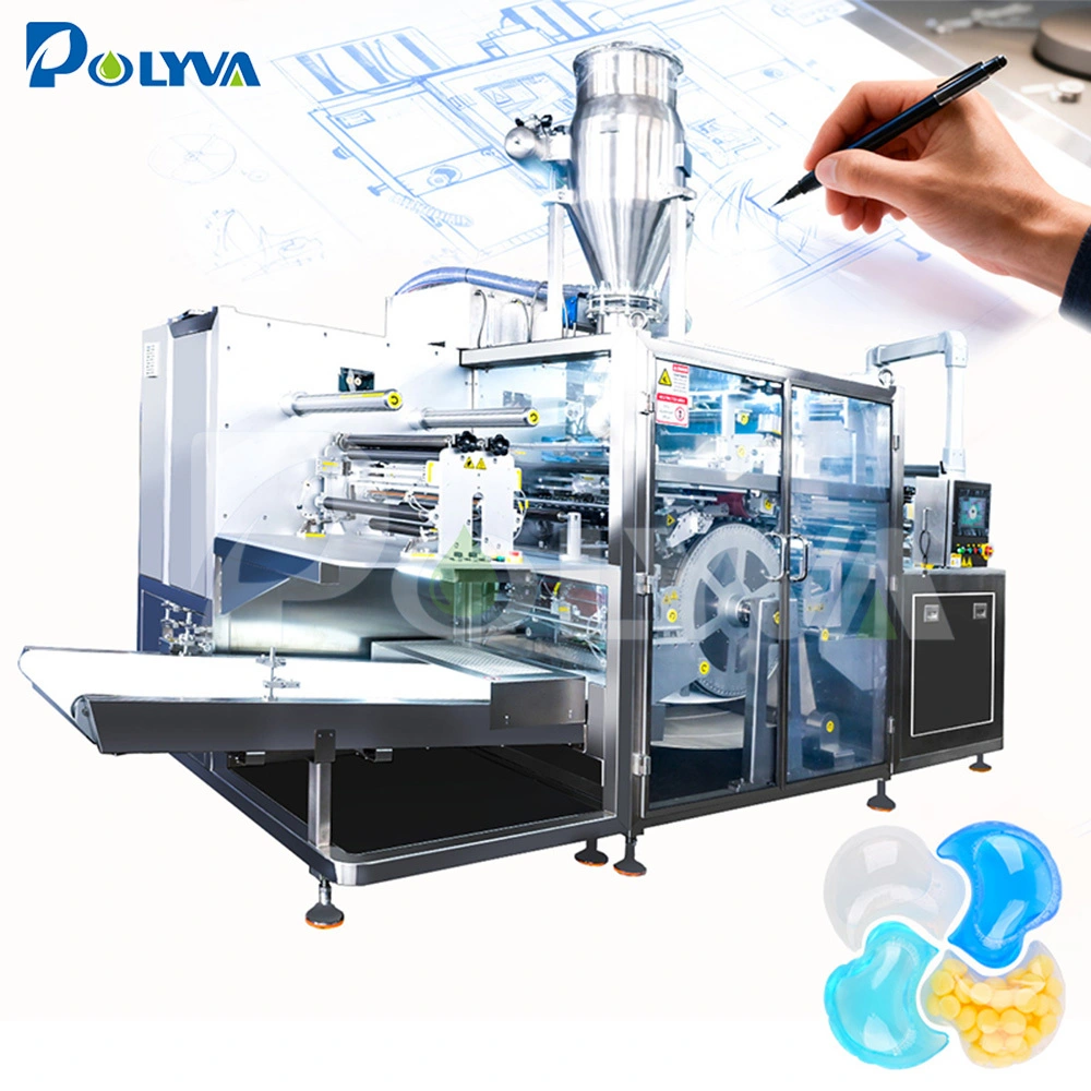 POLYVA NZ4-660 Automatic high-speed laundry pod packaging machine supports powder and liquid filling 1