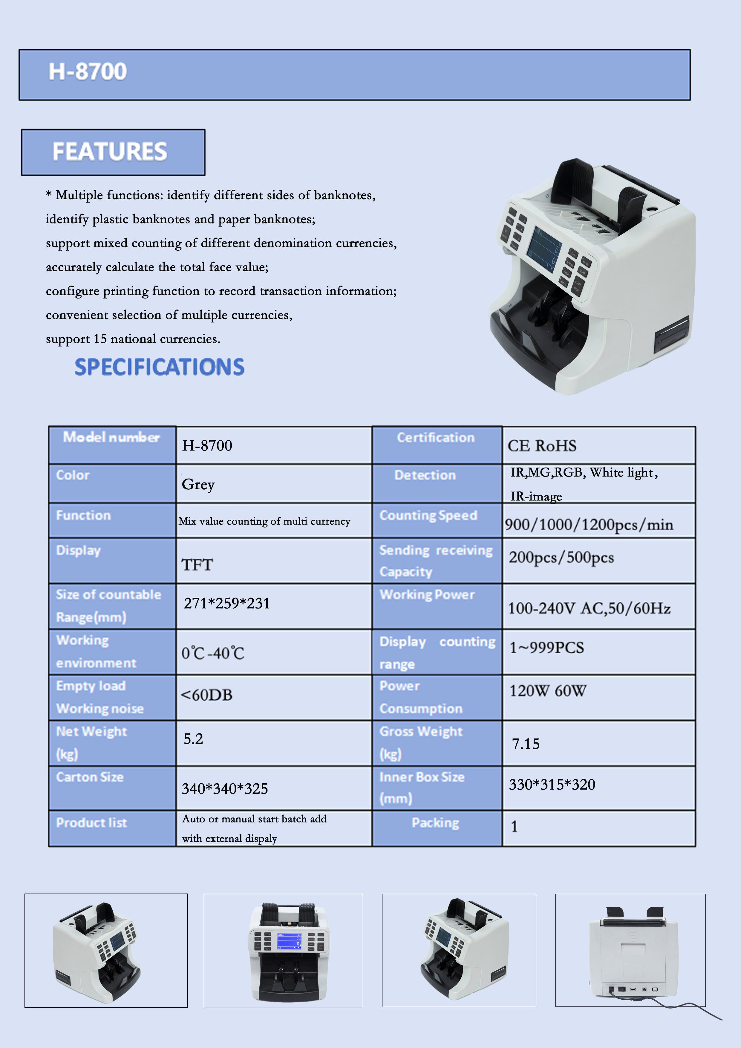 Top-rated mixed bill value counter maker | HUAEN 9