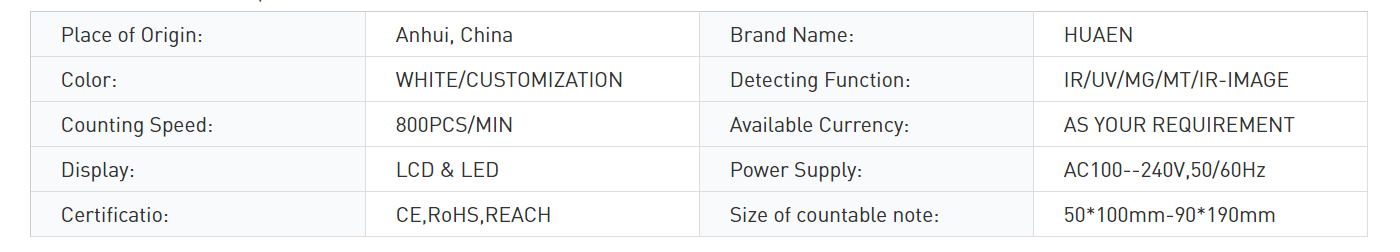 Custom money value counter machine supplier Manufacturer | HUAEN 5