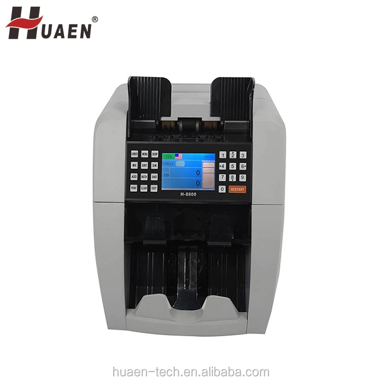 HUAEN - Brand Pockets Multi-Currency Sorter Money Counting Machine Bill Counter with LCD Display Pockets mix value counting 1