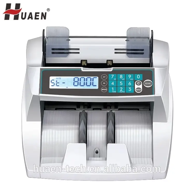 HUAEN - Máquina contadora de billetes de papel, contadora de billetes, contadora de múltiples divisas, detector &lt;000000&gt; 1