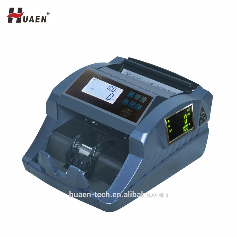 HUAEN - Contador de billetes de valor mixto/contador/detector de billetes falsos con detección UV MG IR, detector multidivisa <000000> 1