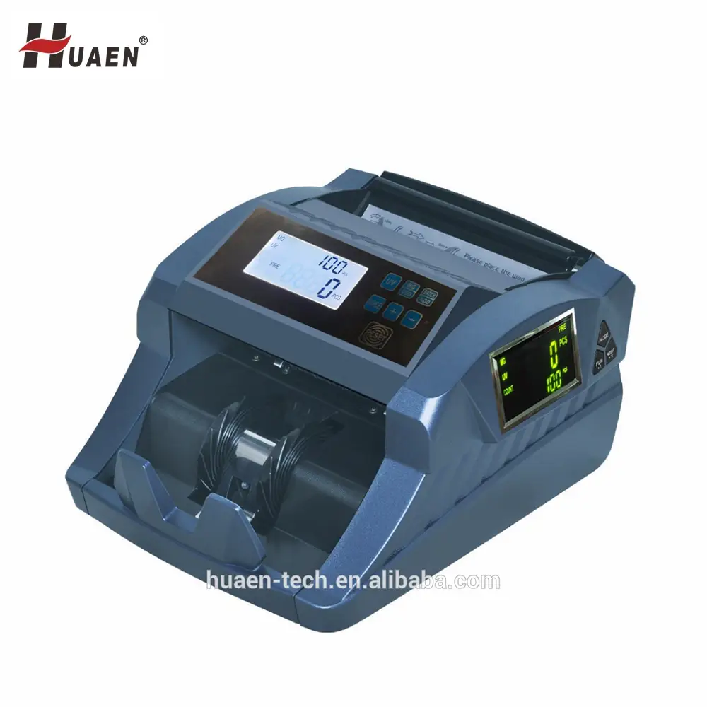 HUAEN - Mix value money counting machine/ currency cash counter/ detector with UV MG IR fake note detection Multi-currency Counter & Detector 1