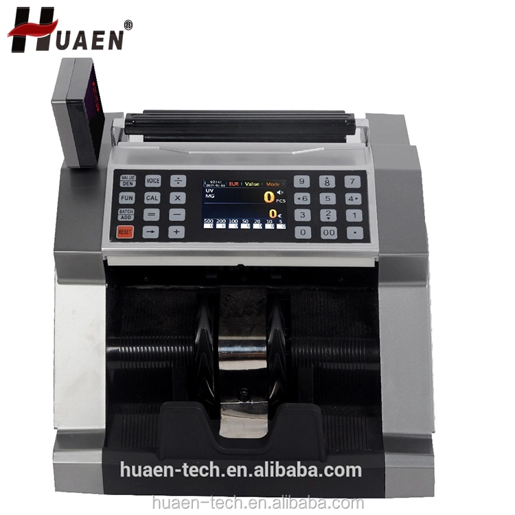 HUAEN - Professional Intelligent big TFT display EURO curreny mix value counting money counter with calculator Value for Euro 1