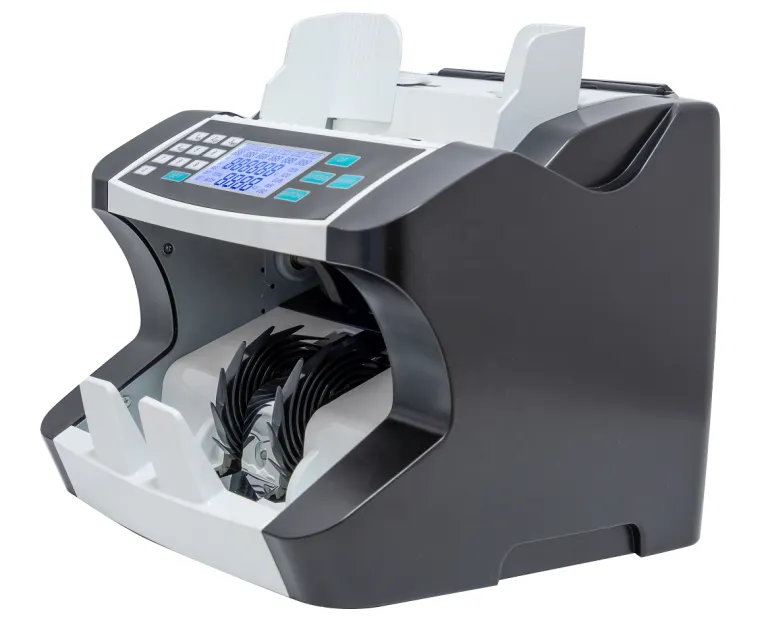HUAEN - Front Top Loading Automatic Bill Cash Money Banknote Currency Counter and Detector counting machine Bill Counter
