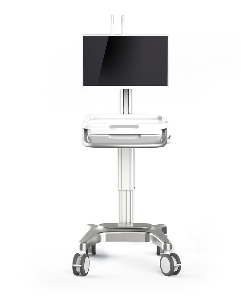 Hospital Computer Cart on Wheels Computer Workstation Trolley Wholesale - Core Thriving 3