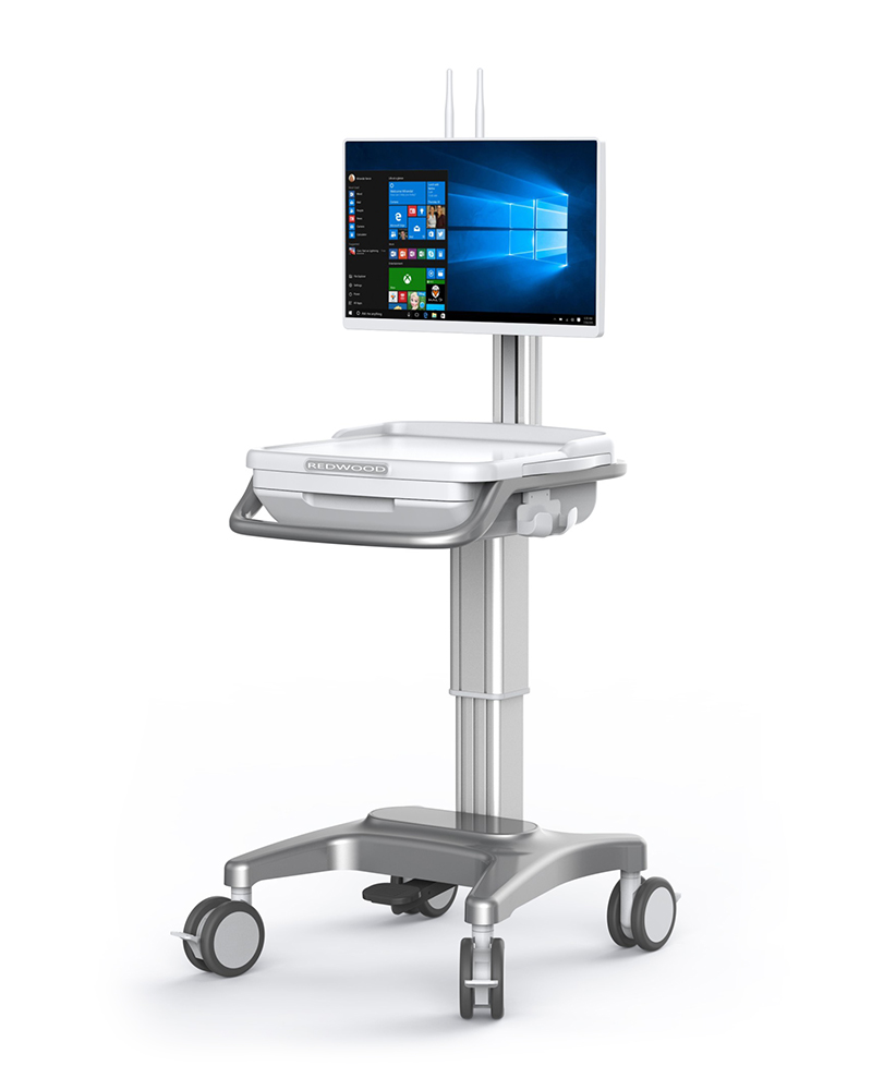 Hospital Computer Cart on Wheels Computer Workstation Trolley Wholesale - Core Thriving 2