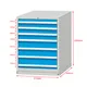 48 7 Drawer Tool Cabinet: Cold-Rolled Steel, 200kg Capacity 2