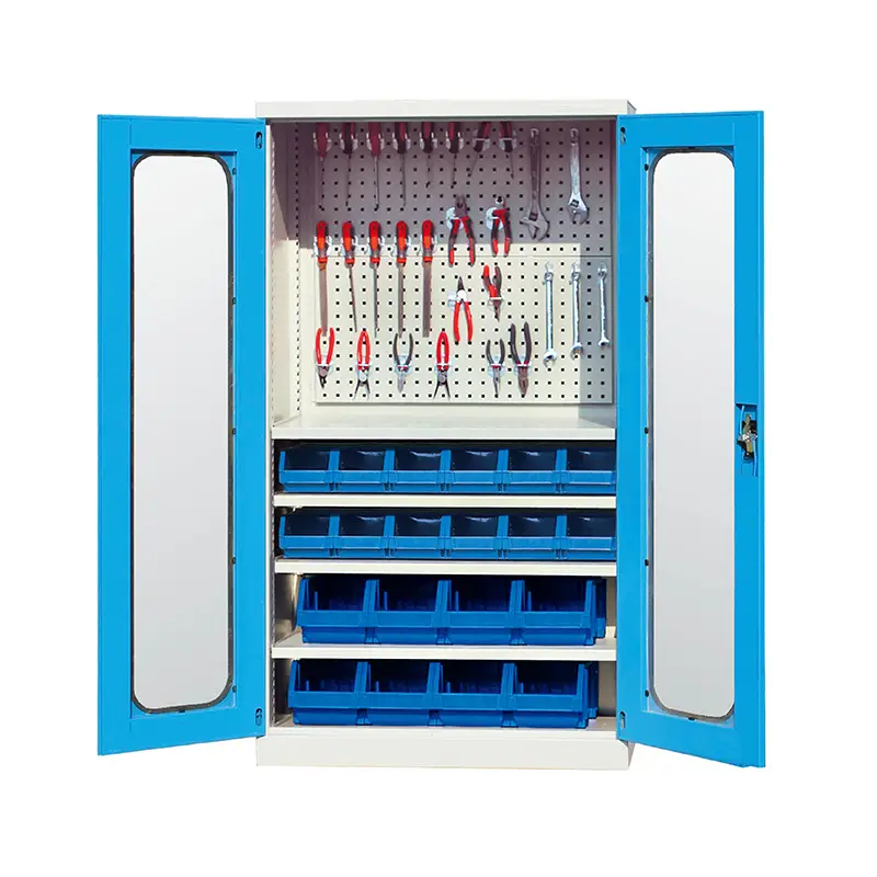 E136015-H180G Mataas na Lakas ng Metal Steel Customized Durable Steel Frame Storage Cabinet Para sa Pang-industriya na Garage 1