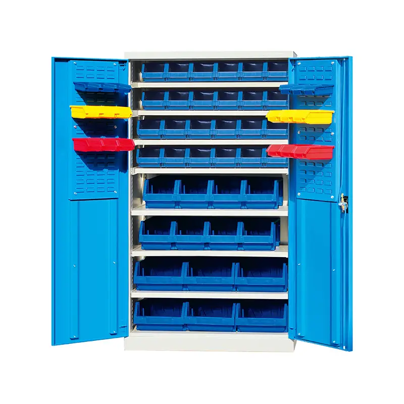 E136031-H180MB Competitive Presyo 7 Mga Layer Metal Steel Storage Cabinet na may mga plastik na kahon 1