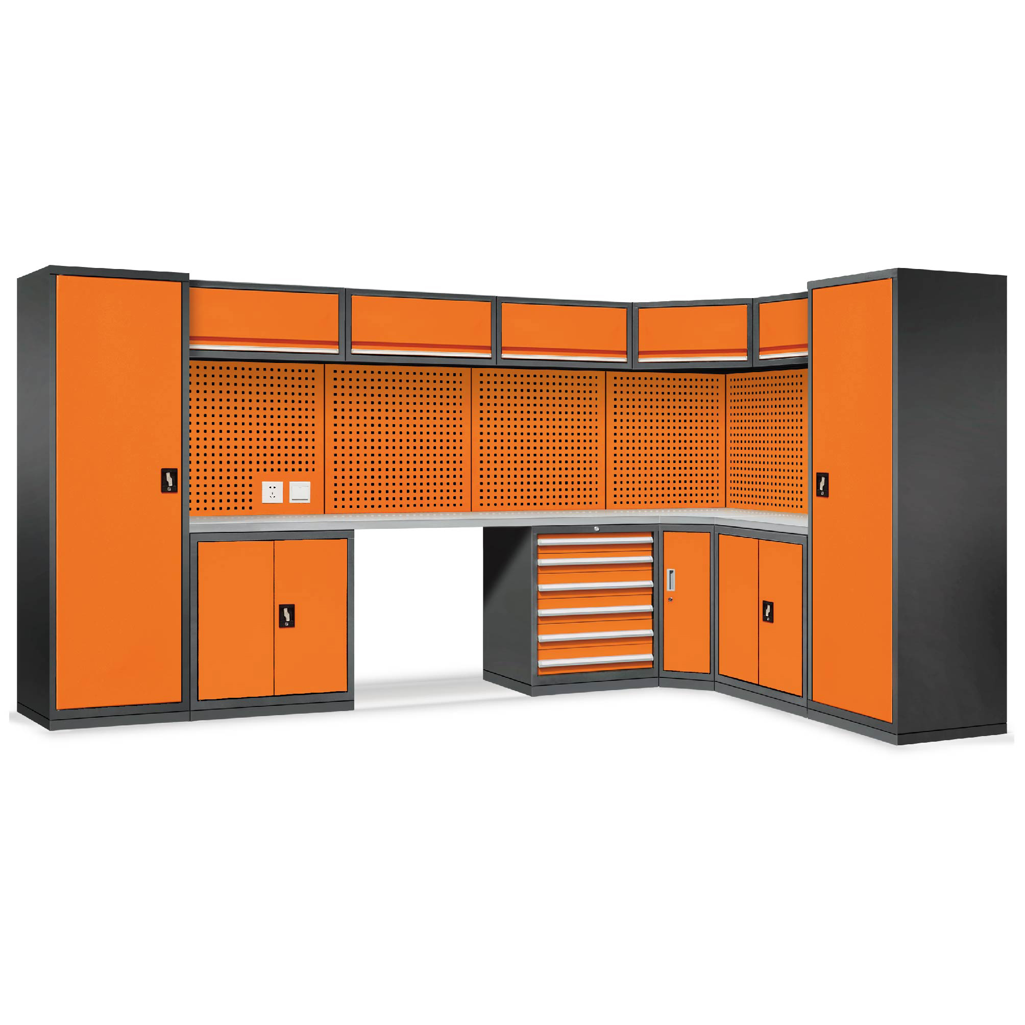 ROCKBEN - Rockben E103025 Factory Garage Customized Tool Cabinet multi-function Storage Wall Cabinet Drawer Cabinets and storage cabinets 12