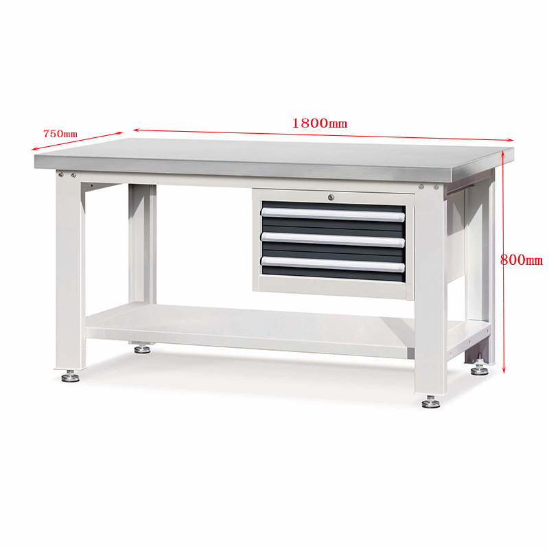 E222702-17 Popular Promotional Durable metal steel 3 drawers workbench work table for workshop garage 8