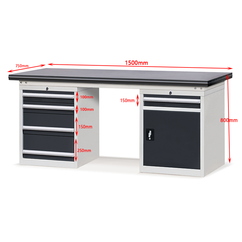 E210261-15  storage cabinet tool cabinet workbench garage  5  drawers  metal  steel   workbenches 8