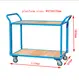 200kg Load Capacity 2-Layer Wood Platform Handcart with 4-Inch Silent Casters 2